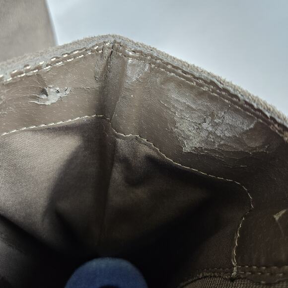 Target Knee High Boots Womens 7 Brown Faux Suede Stretch Block Heel Western Soft - Picture 11 of 15